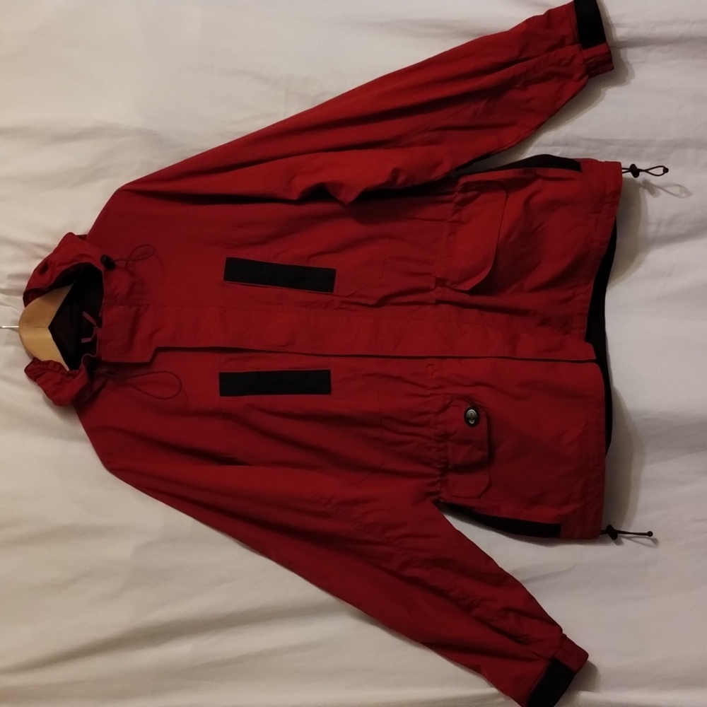 Old Navy Men's Red Windbreaker Jacket